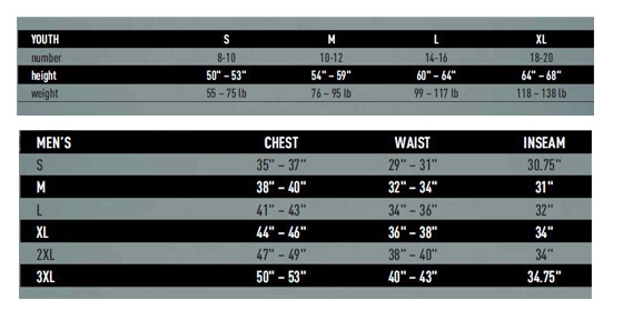 adidas football jersey size chart